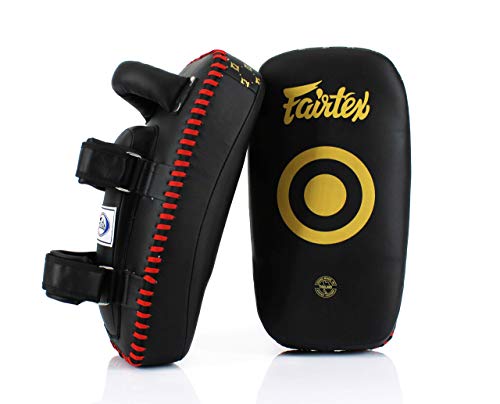 Fairtex キックミット KPLC5、マイクロファイバーSyntekレザー、耐久性と軽量性
