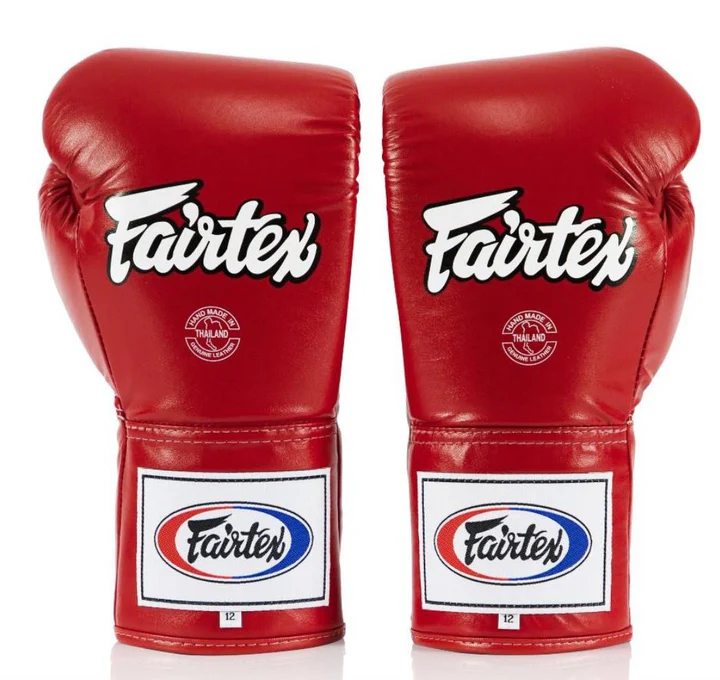 Fairtex プロコンペティショングローブ（Lace UP 紐式）レッド