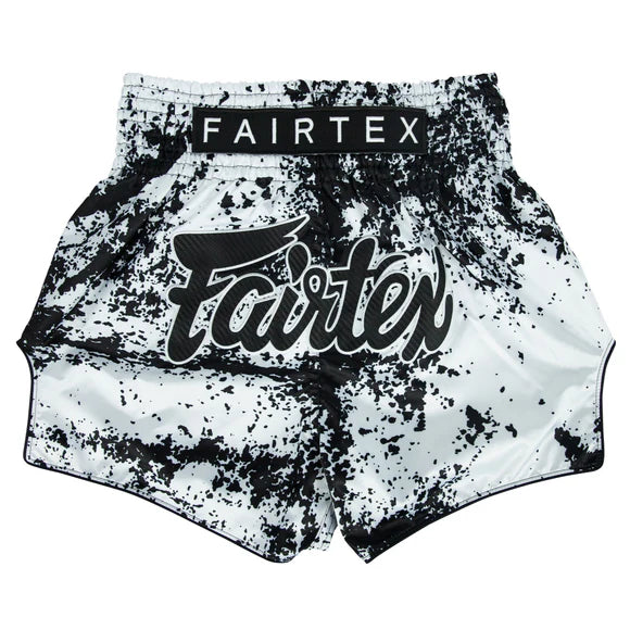 Fairtex キックパンツ BS1948 グランジホワイト、ムエタイ&キックパンツ、マイクロサテン素材