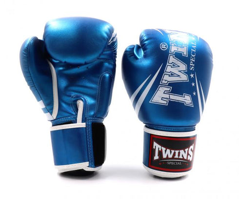 Twins Special ボクシンググローブ PUレザー DM31 メタリックブルー ムエタイ・キックボクシング用