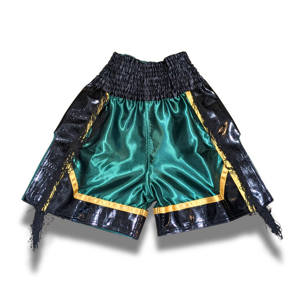 グリーンxブラックのオーダーキックパンツ本体