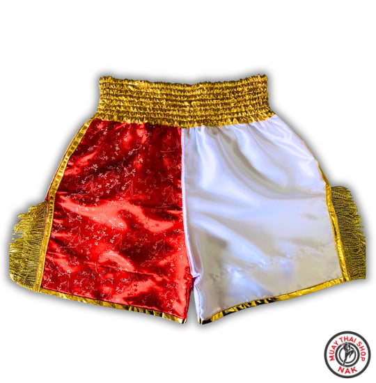 オーダーキックパンツ(ミドル丈)ホワイトレッドxゴールド