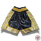 オーダーキックパンツ ミドル丈 ブラックxゴールド ムエタイ用