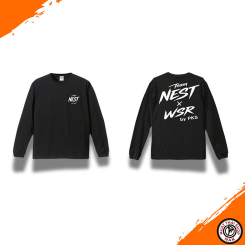 teamNEST by PKS オーダーノースリーブ 黒 Lサイズ チームロゴ入り