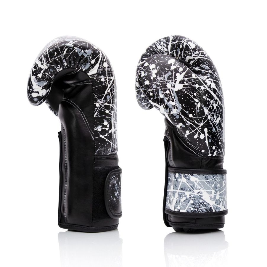 Fairtex BGV14グローブ ペイントブラックホワイト | ムエタイ