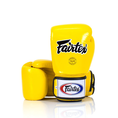 Fairtex ボクシンググローブ BGV1 本革 イエロー ムエタイ・キックボクシング用