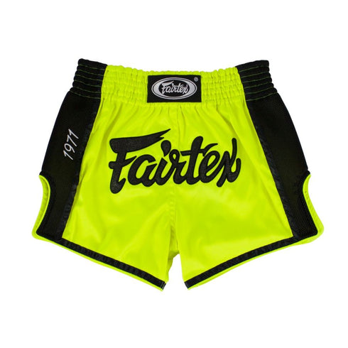 Fairtex キックパンツ BS1706、ムエタイ用、サテン生地、スリムカット