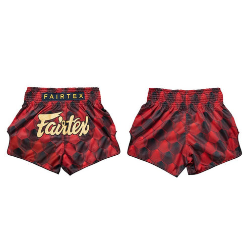 Fairtex BS1919ムエタイ&キックパンツ、スリムカットデザイン、ジップロックパッケージ付き