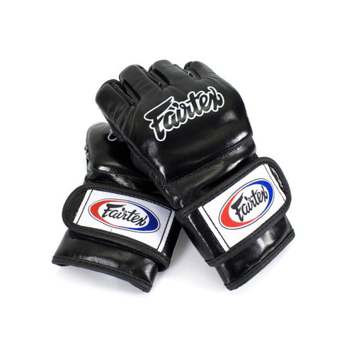 Fairtex FGV12 ブラック 親指なしオープンフィンガーグローブ