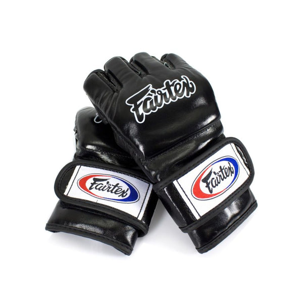 Fairtex FGV12 ブラック 親指なしオープンフィンガーグローブ