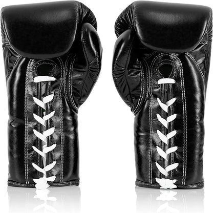 格闘技用試合グローブ｜Fairtex プロ Lace UP ブラック
