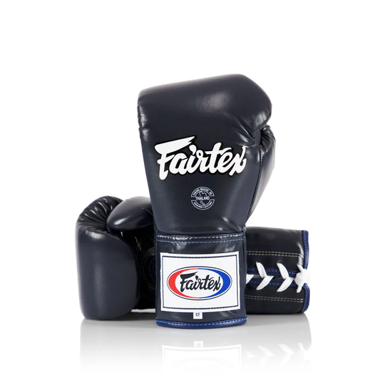 Fairtex プロコンペティショングローブ（Lace UP 紐式）ブルー 試合用
