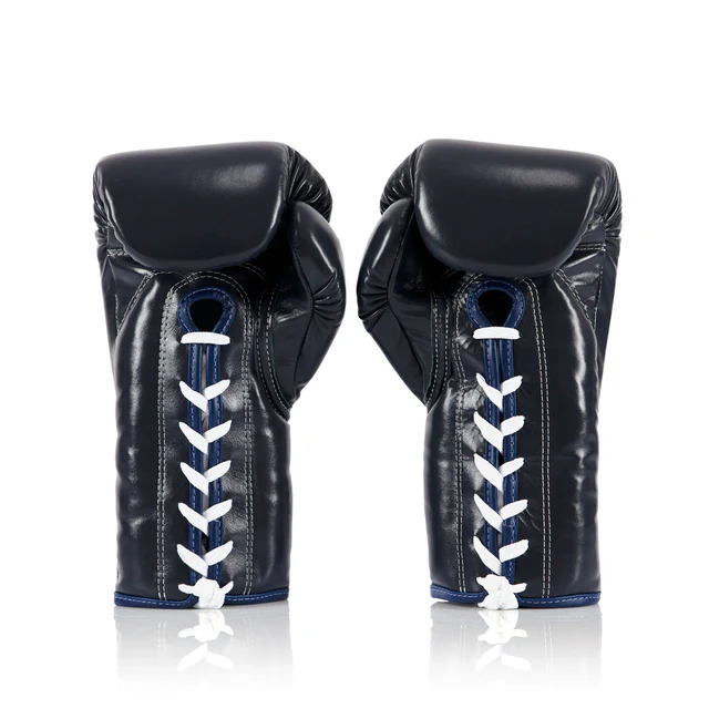 Fairtex プロコンフェディショングローブ（Lace UP 紐式）ブルー