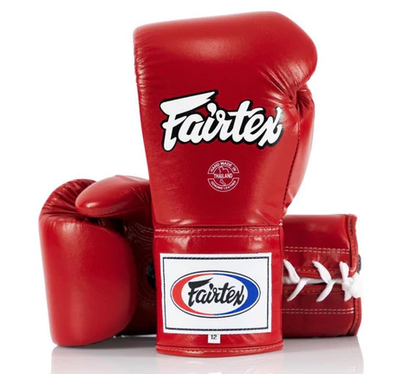 【新品未使用】TITLE(タイトル)プロ ファイトグローブ　赤 Fairtex プロコンペティショングローブ（Lace UP 紐式）レッド