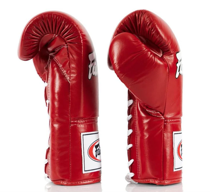 Fairtex プロコンペティショングローブ（Lace UP 紐式）レッド