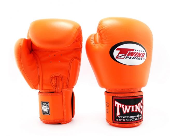Twins Special ボクシンググローブ 本革製 BGVL3 オレンジ ムエタイ・キックボクシング用
