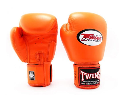 Twins Special ボクシンググローブ 本革製 BGVL3 オレンジ ムエタイ・キックボクシング用
