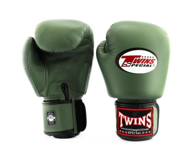 Twins Special ボクシンググローブ 本革製 BGVL3 オリーブ ムエタイ・キックボクシング用
