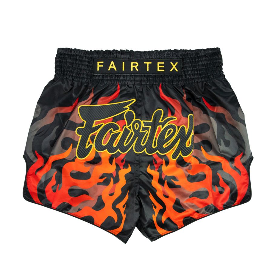 Fairtex キックパンツ BS1921 ボルケーノ、ムエタイ＆キックパンツ、マイクロサテン素材
