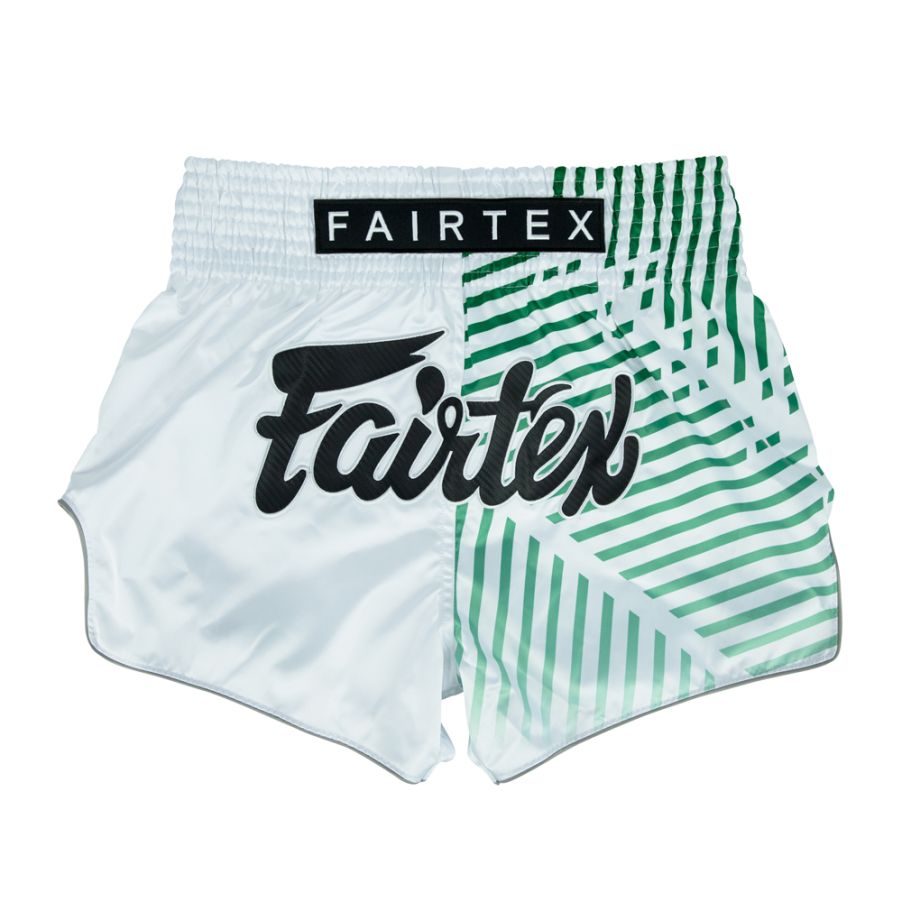 Fairtex キックパンツ BS1923 レーサーホワイト、ムエタイ＆キックパンツ、マイクロサテン素材
