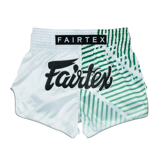 Fairtex キックパンツ BS1923 レーサーホワイト、ムエタイ＆キックパンツ、マイクロサテン素材
