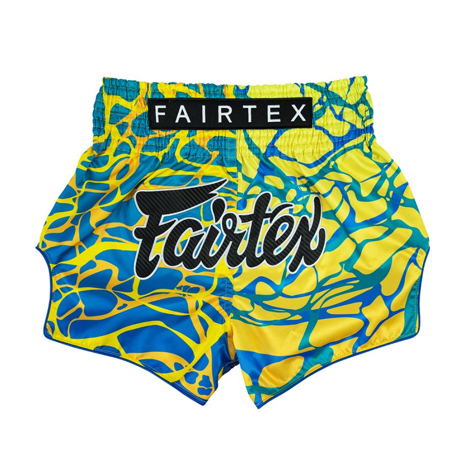 Fairtex キックパンツ BS1927 マグマ グリーン、ムエタイ＆キックパンツ、マイクロサテン素材
