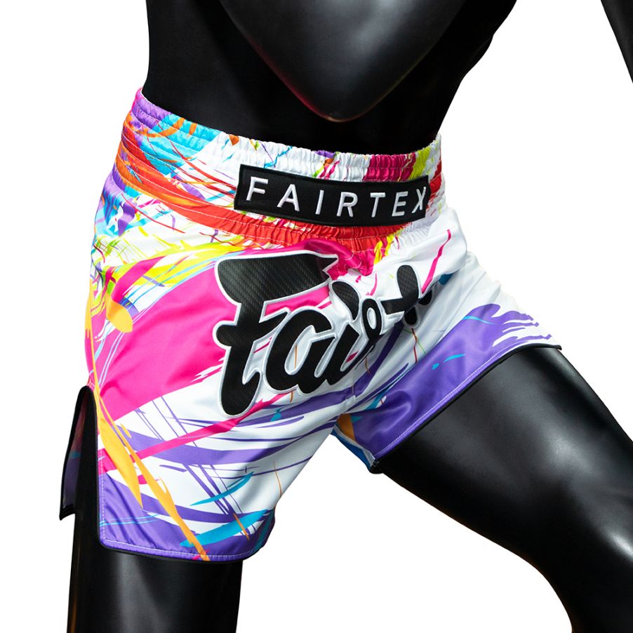 Fairtex BS1933パンツ、耐久性の高いマイクロサテン素材、柔軟性と快適さを提供
