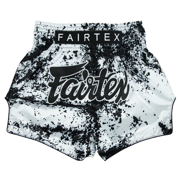 Fairtex キックパンツ BS1948 グランジホワイト、ムエタイ＆キックパンツ、マイクロサテン素材
