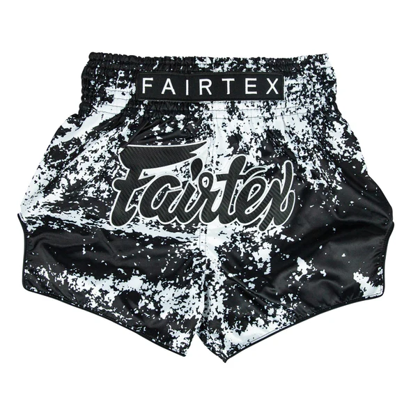 Fairtex キックパンツ BS1949 グランジブラック、ムエタイ＆キックパンツ、マイクロサテン素材
