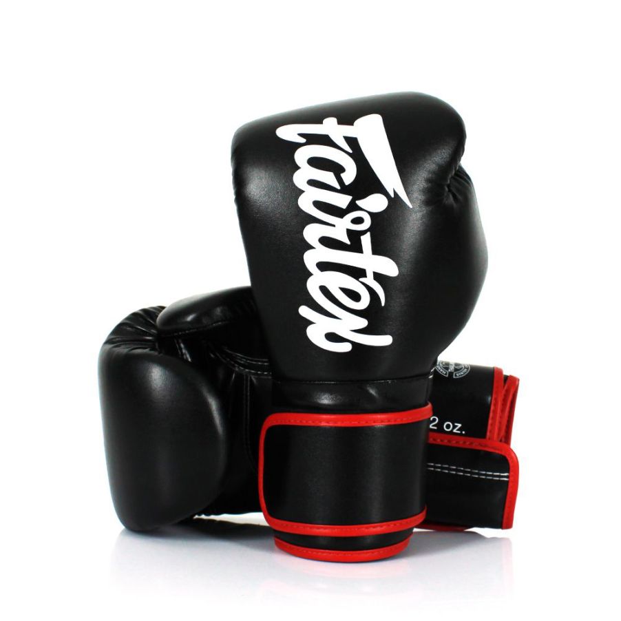 FFairtex BGV14グローブ、ブラックカラー、高品質なマイクロファイバーSyntekレザー

