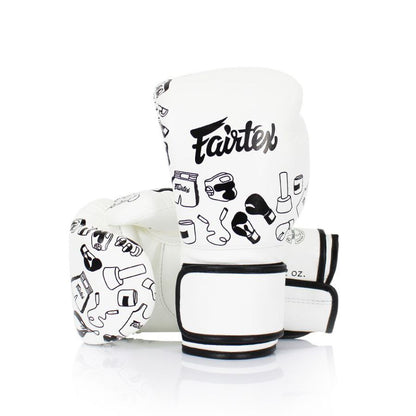 Fairtex BGV14Wグローブ、マイクロファイバー素材、ムエタイ＆キックボクシング用、手のひら部分に追加パッド
