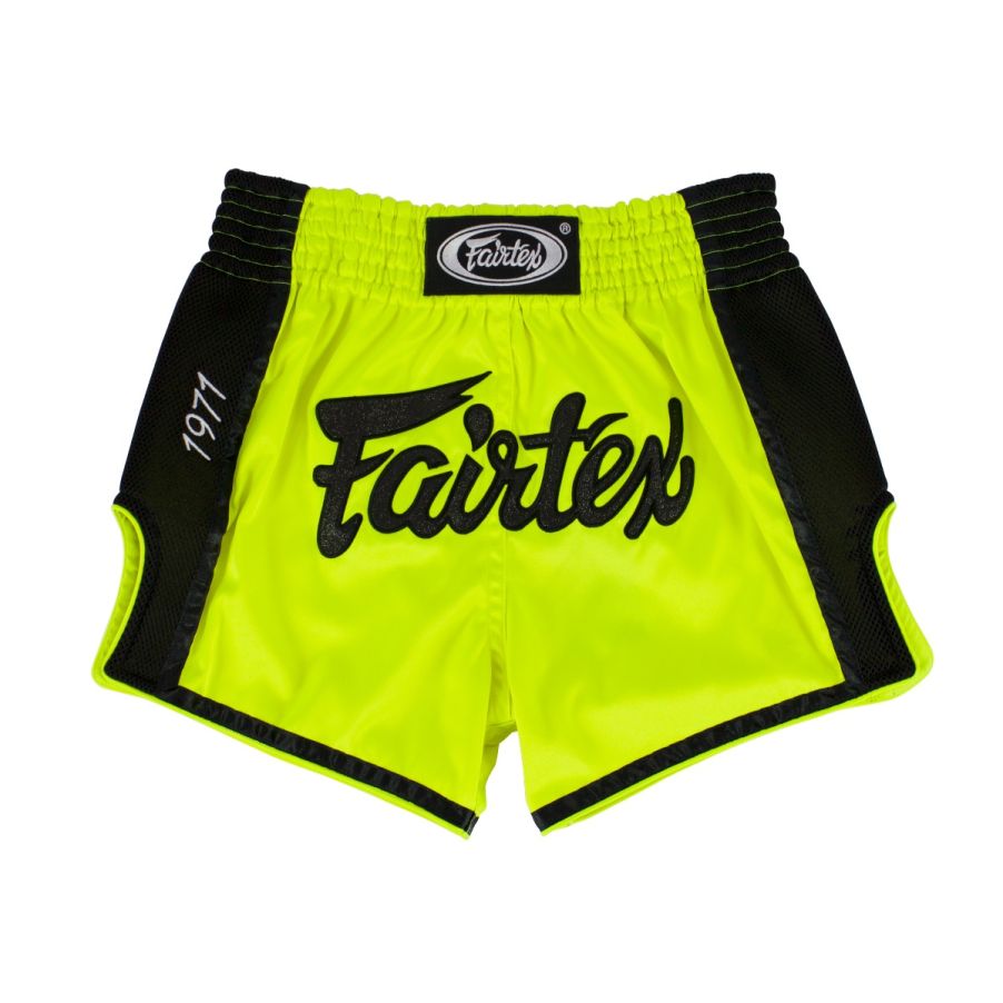 Fairtex キックパンツ BS1706、ムエタイ用、サテン生地、スリムカット
