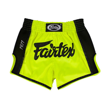 Fairtex キックパンツ BS1706、ムエタイ用、サテン生地、スリムカット
