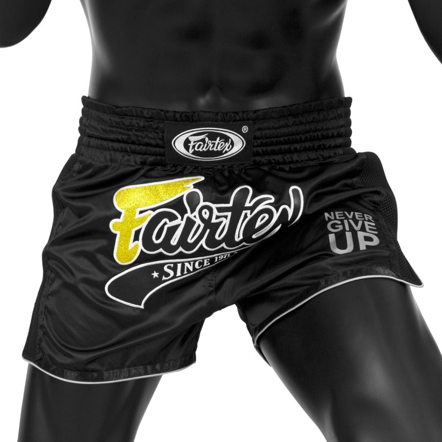 Fairtex BS1708パンツ、ハイスリットと6本ゴムバンドで快適フィット
