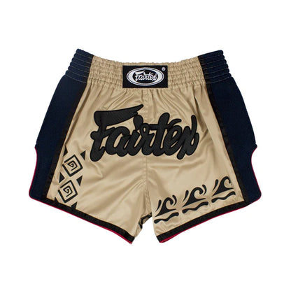 Fairtex キックパンツ BS1713、スリムカット、耐久性のあるムエタイ用パンツ
