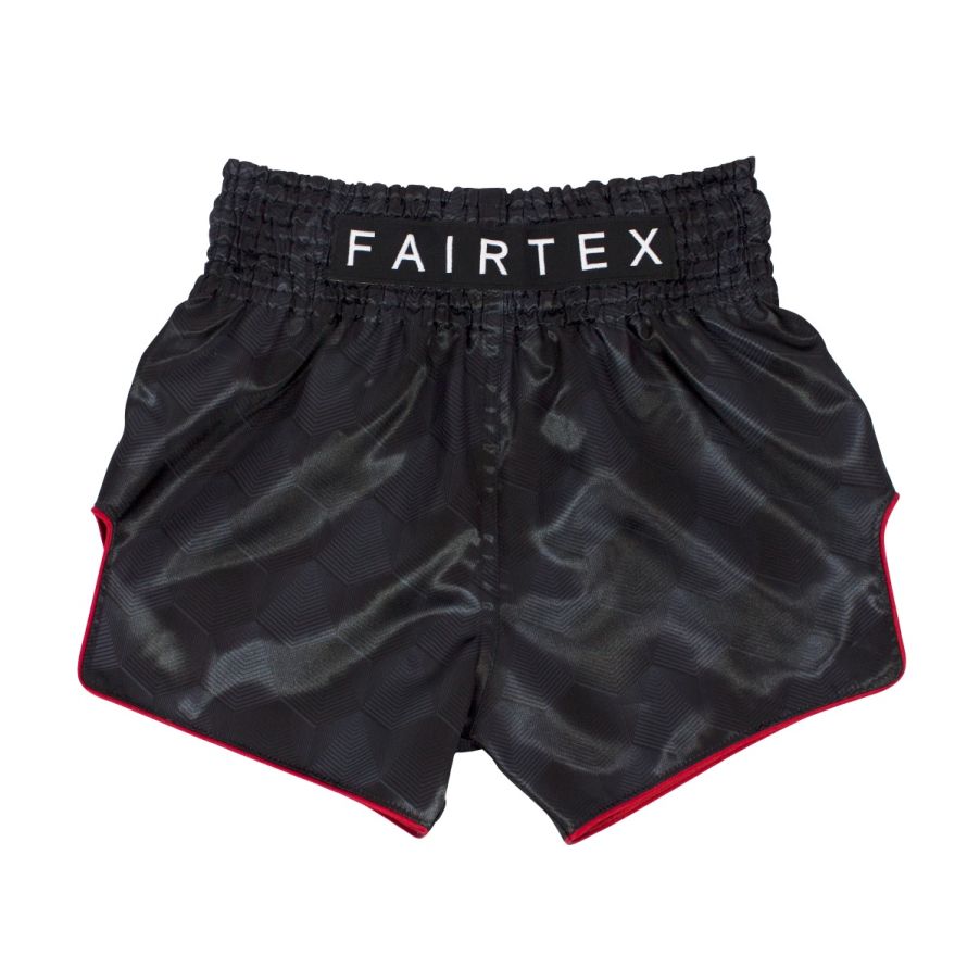 Fairtex キックパンツ BS1901 ステルス、ブラックカラー、ムエタイ＆キックボクシングパンツ、マイクロサテン素材

