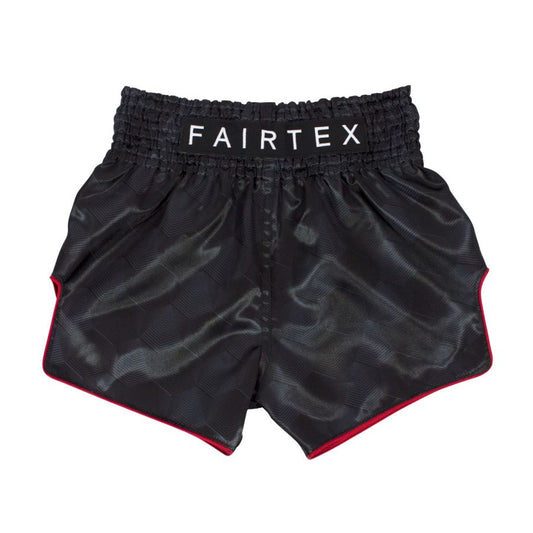 Fairtex キックパンツ BS1901 ステルス、ブラックカラー、ムエタイ＆キックボクシングパンツ、マイクロサテン素材


