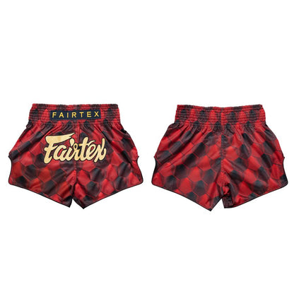 Fairtex BS1919ムエタイ＆キックパンツ、スリムカットデザイン、ジップロックパッケージ付き
