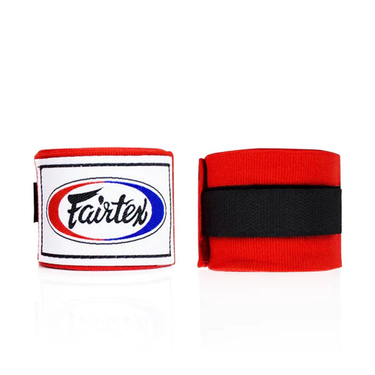 Fairtexのバンテージ「レッド」は、ムエタイやキックボクシングのトレーニング時に手首と拳を保護するために設計された高品質なアイテムです。快適な装着感と耐久性を兼ね備え、初心者からプロまで幅広いユーザーに最適です。

”高い耐久性”  
・耐久性のある素材を採用し、繰り返しの使用にも長持ち。

”手首と拳をサポート”  
・トレーニング中の衝撃から手首と拳をしっかり保護。

”快適な使用感”  
・柔軟な素材でしっかりフィットし、長時間の使用でも快適。

”力強いカラー”  
・レッドカラーが情熱的で、トレーニングシーンでのモチベーションを高めます。

Fairtexは、タイを拠点に格闘技用アイテムを製造する信頼のブランドです。このバンテージは、パンチングやスパーリング時の怪我防止に役立つアイテムとして、トレーニングの質を向上させます。

カラー：レッド  
商品名：Fairtex バンテージ レッド  

初心者からプロまで、トレーニングを安全かつ快適にするための必須アイテムです！
